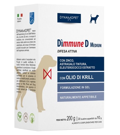 DIMMUNE D MEDIUM CANI 20 BUSTI DIMMUNE D MEDIUM CANI 20 BUSTI
