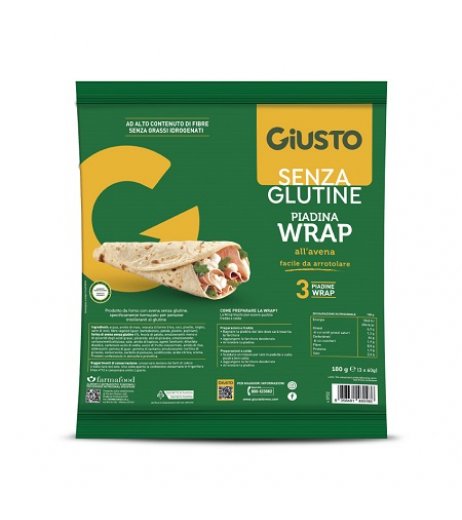 GIUSTO S/G WRAP AVENA 3X60G