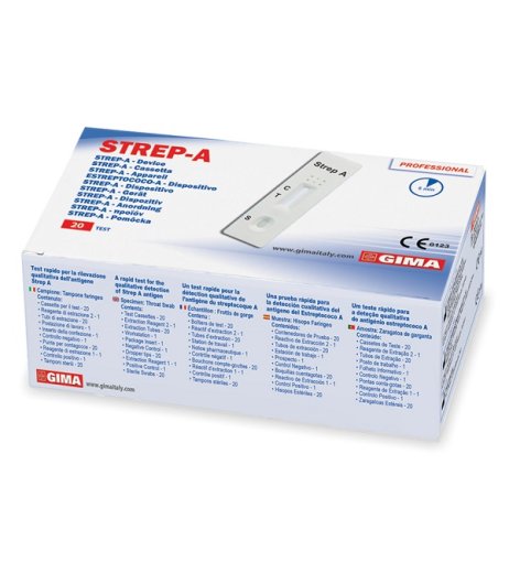 TEST STREPTO A PROFESS GIMA 20PZ