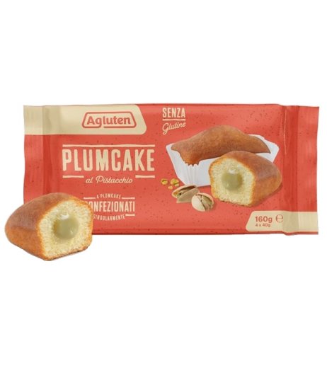AGLUTEN PlumCake Pistacc.4x40g