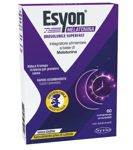 ESYON Melatonina 60 Cpr Orosol ESYON Melatonina 60 Cpr Orosol