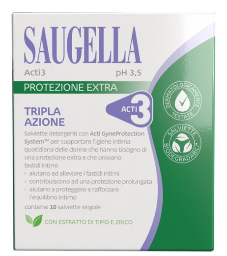 SAUGELLA ACTI3 10 Salviettine