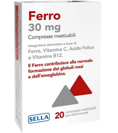 FERRO 30mg 20 Cpr SELLA