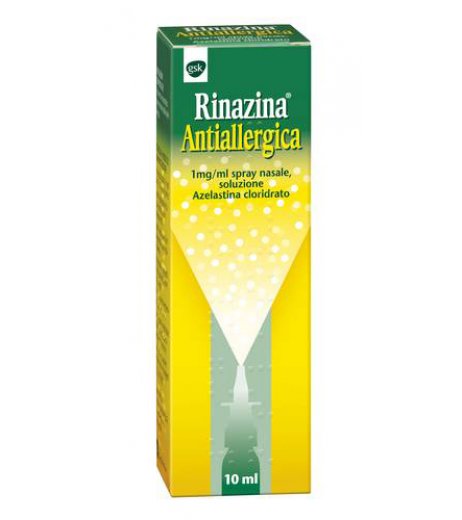Rinazina Antiallergica Spray Nasale Azelastina Cloridrato 1 mg/mL Flacone da 10 ml