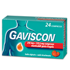 GAVISCON 24 Compresse gusto Fragola 250+133,5MG