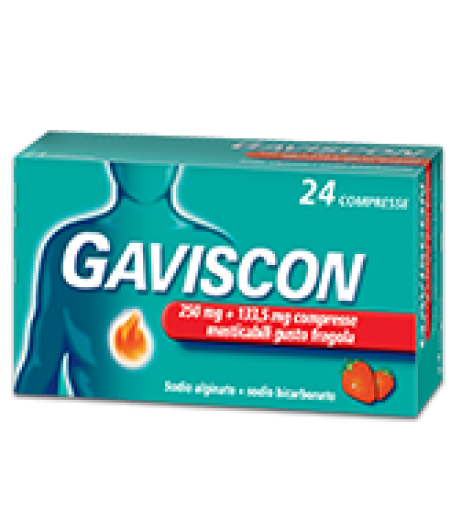 GAVISCON 24 Compresse gusto Fragola 250+133,5MG