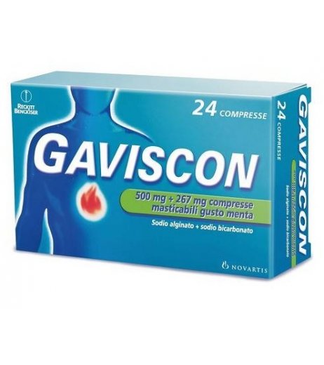 GAVISCON 24 COMPRESSE MENTA 500+267MG