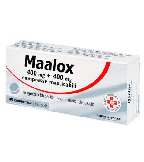 MAALOX 40CPR MASTICABILI 400MG+400MG
