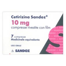 Cetirizina Sandoz: 7 compresse 10 mg antistaminico uso orale equivalente