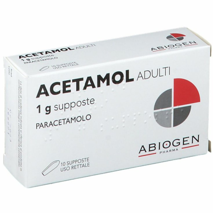 Acetamol adulti 10 supposte da 1g