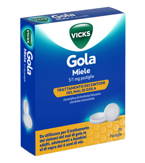 VICKS GOLA*24PAST 5+1MG MIELE