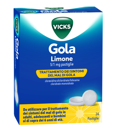 VICKS GOLA*24PAST 5+1MG LIMONE