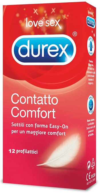 Durex Contatto Comfort preservativi sottilissimi Easy-On 12 pezzi - Reckitt Benckiser H.(It) SPA